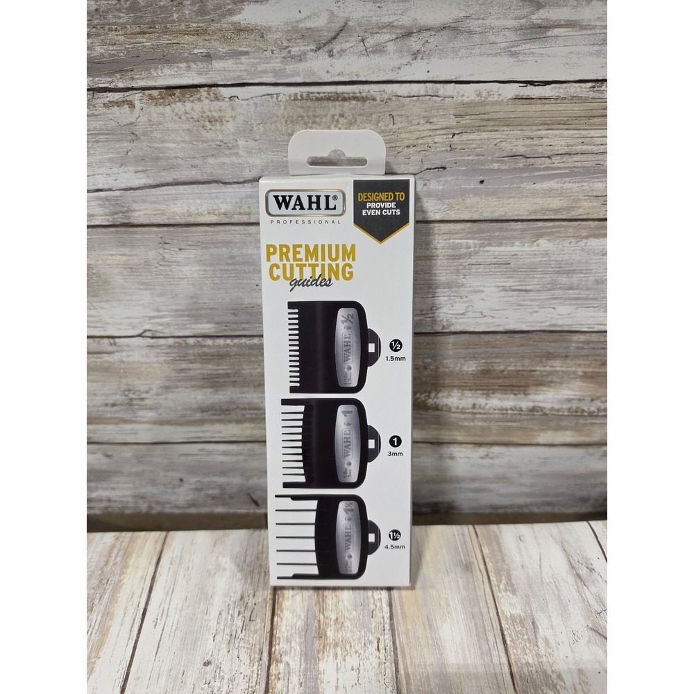 Wahl Professional Premium Cutting Guides 3 Piece Set 03354-5001 Black Silver